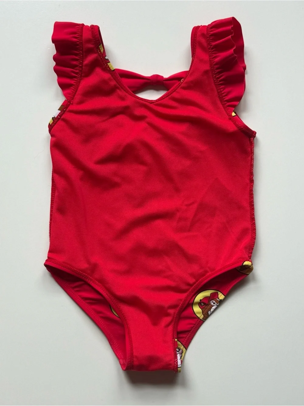 Buc-ees Girls Logo Mascot One-Piece Swimsuit - Size 3T